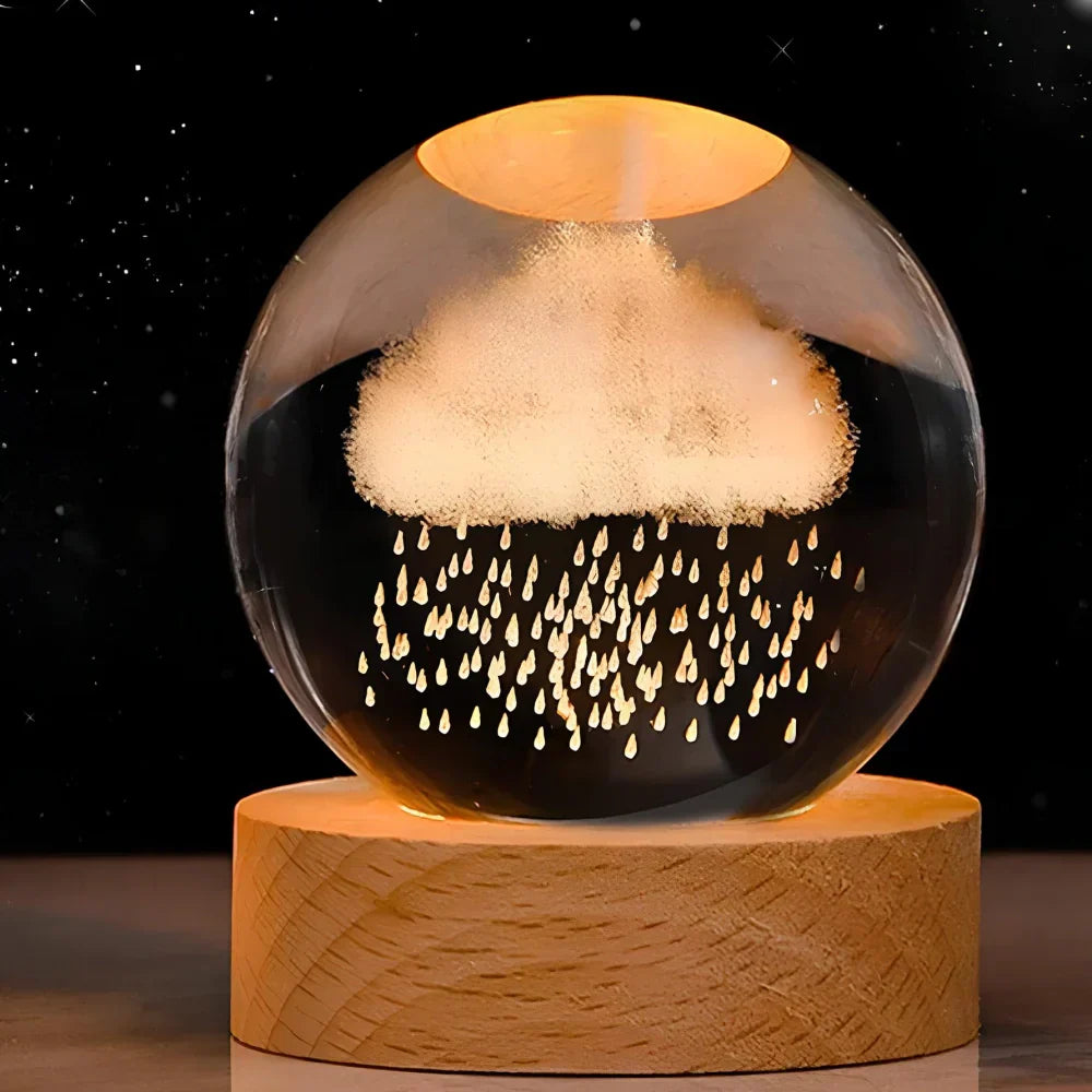 Junips | LED Night Light with 3D Crystal Sphere