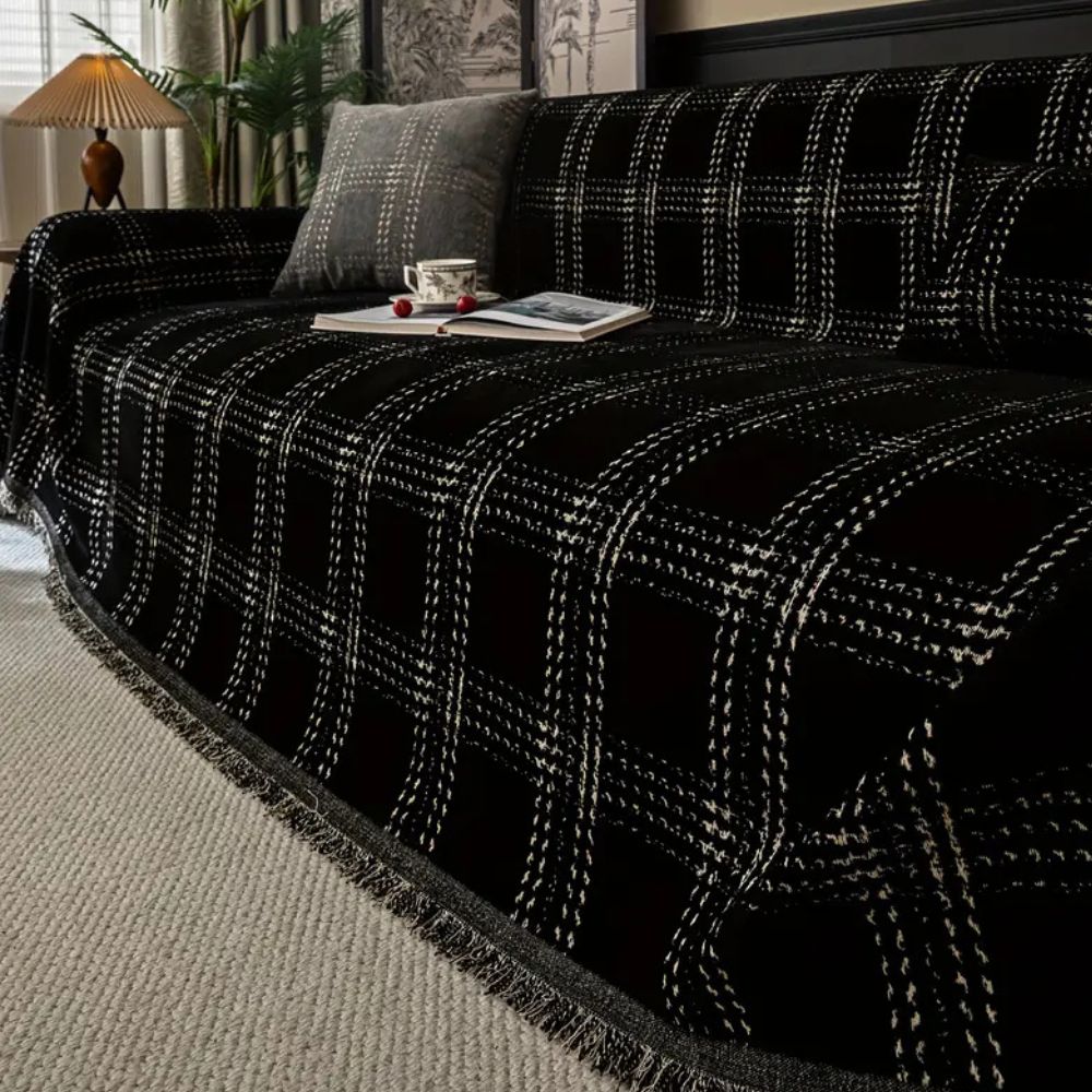Junips | Chesterfield Plaid Sofa Cover