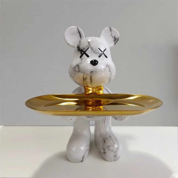Junips | Bear statue with tray
