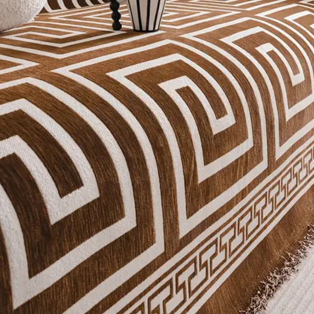 Junips | Meander Tassels Chenille Sofa Cover
