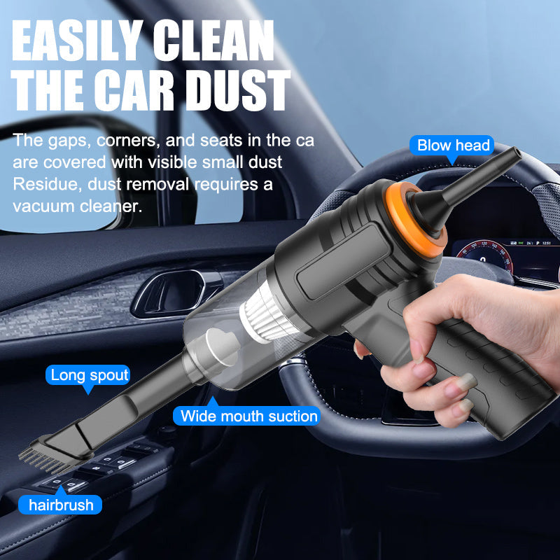 Junips | Portable wireless handheld vacuum cleaner, cyclone suction cordless vacuum cleaner, rechargeable vacuum cleaner with strong suction power suitable for cars/offices/homes