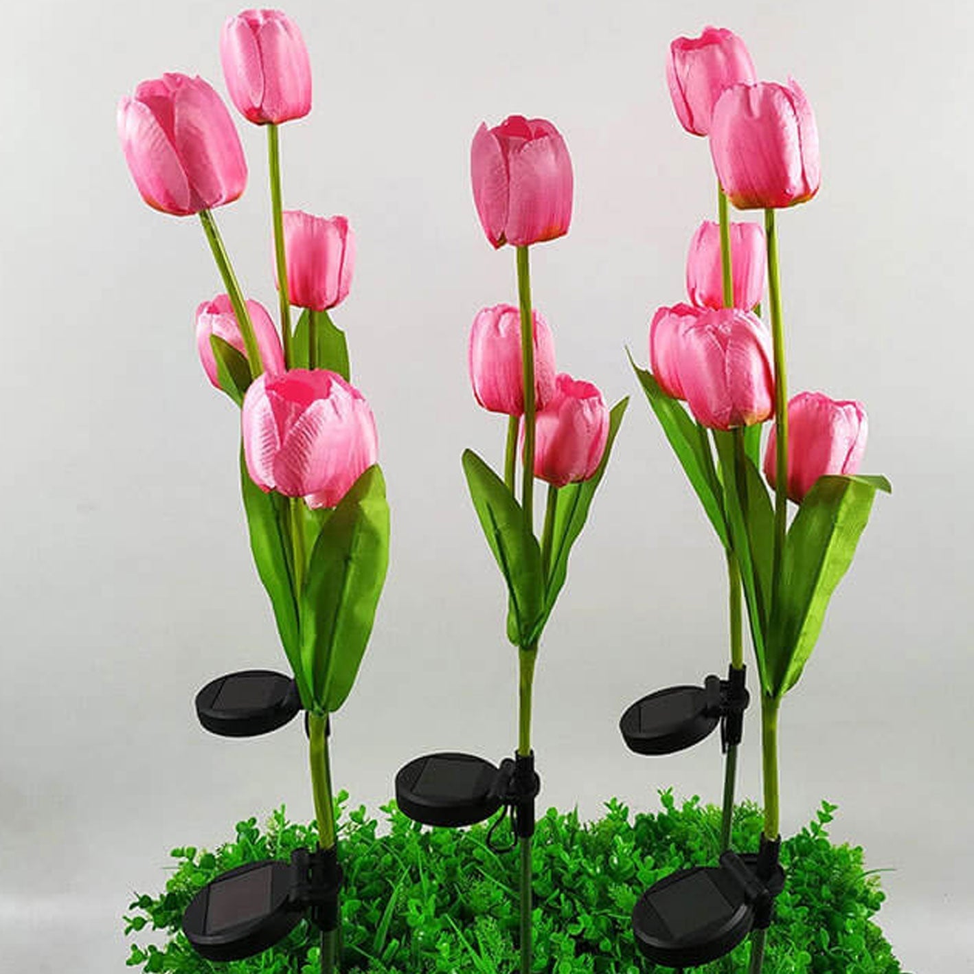 Junips | Solar Tulip Lawn Light Outdoor Garden LED Tulip Flower Light Ground Stake Landscape Light