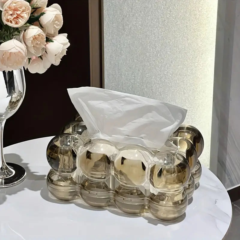 Junips | LumiScape Tissue Box – Sculptural Acrylic Design for Modern Elegance