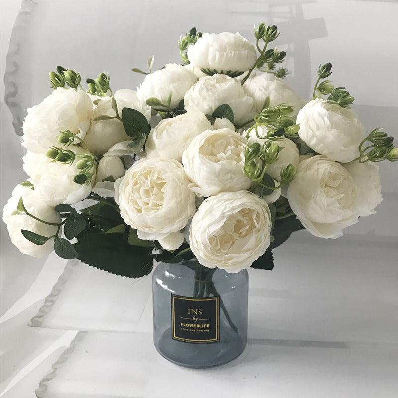 Junips | Blossom Collection: Exquisite 5-Head Silk Flower Bouquet