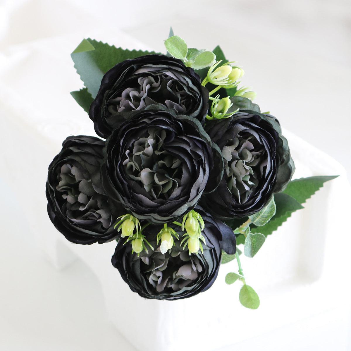 Junips | Blossom Collection: Exquisite 5-Head Silk Flower Bouquet