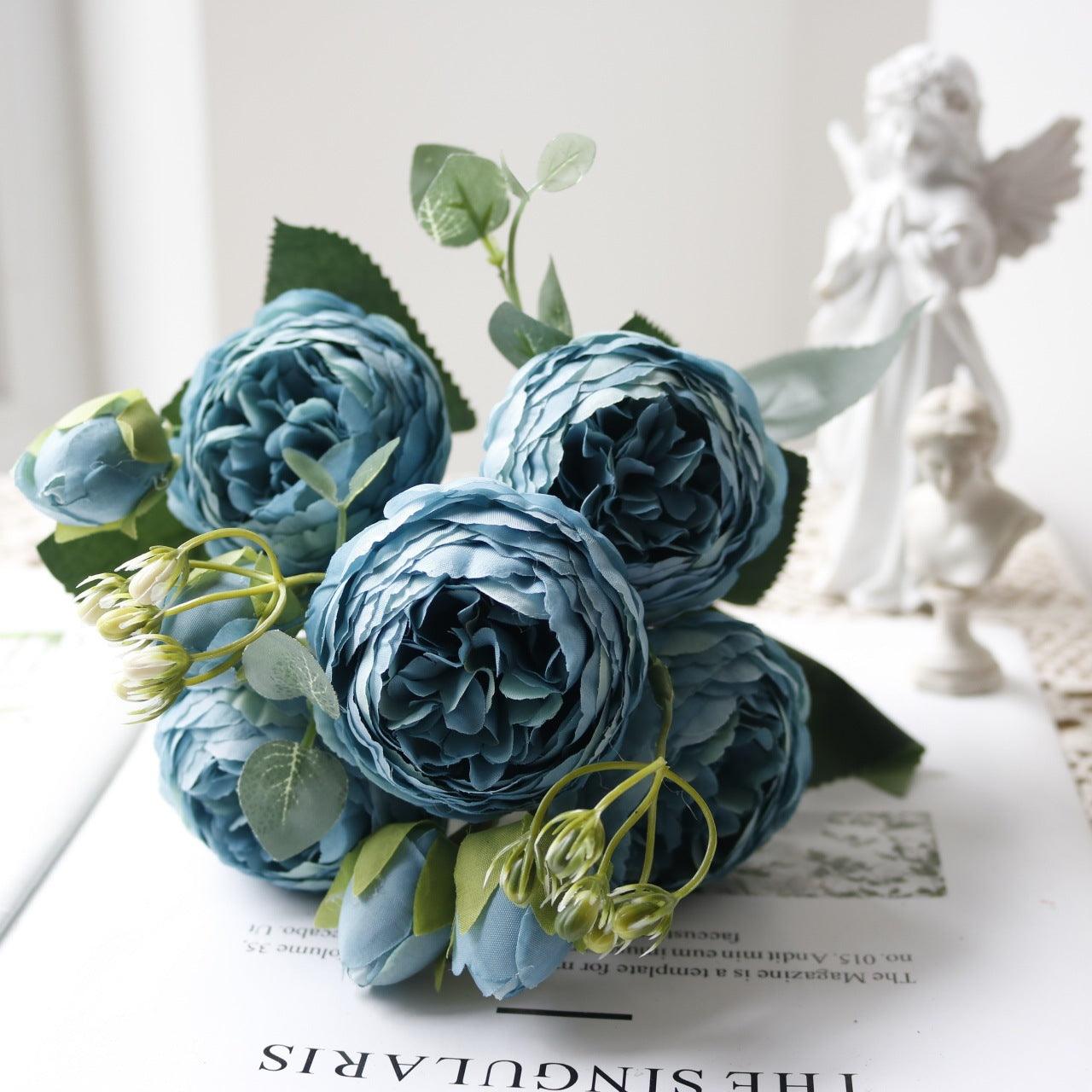 Junips | Blossom Collection: Exquisite 5-Head Silk Flower Bouquet