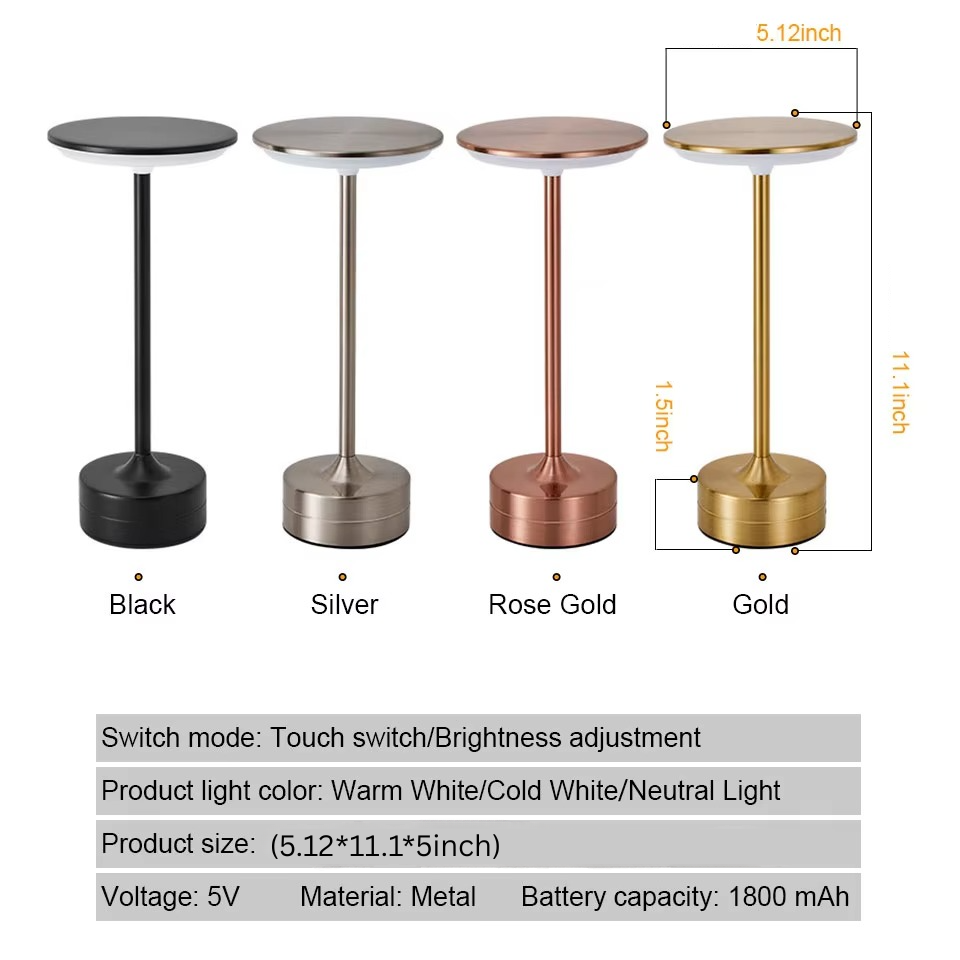 Junips | USB Rechargeable LED Touch Sensor Table Lamp