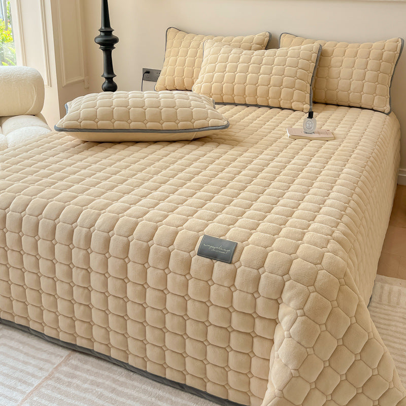 Junips | Modern Soft Throw Blanket with Square Texture – Stylish Fluffy Bed & Sofa Cover