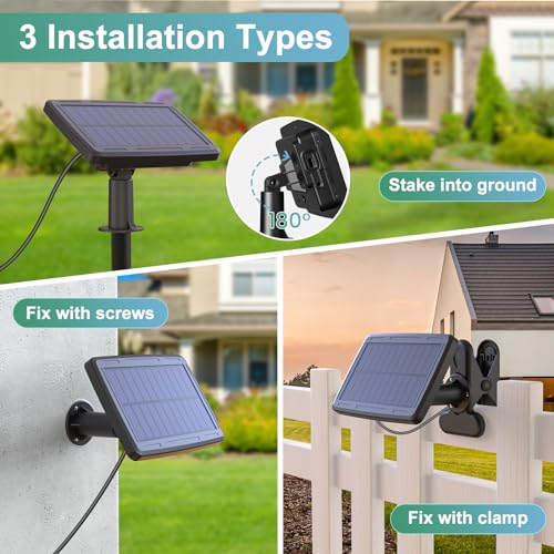 Junips | 52FT Solar String Lights for Outdoor with Remote Control, Warm White