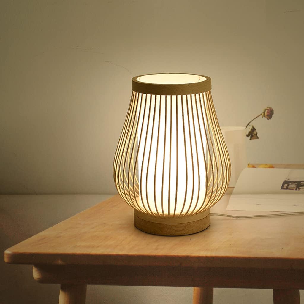 Junips | Zen-Inspired Bamboo Table Lamp for Bedroom and Living Room
