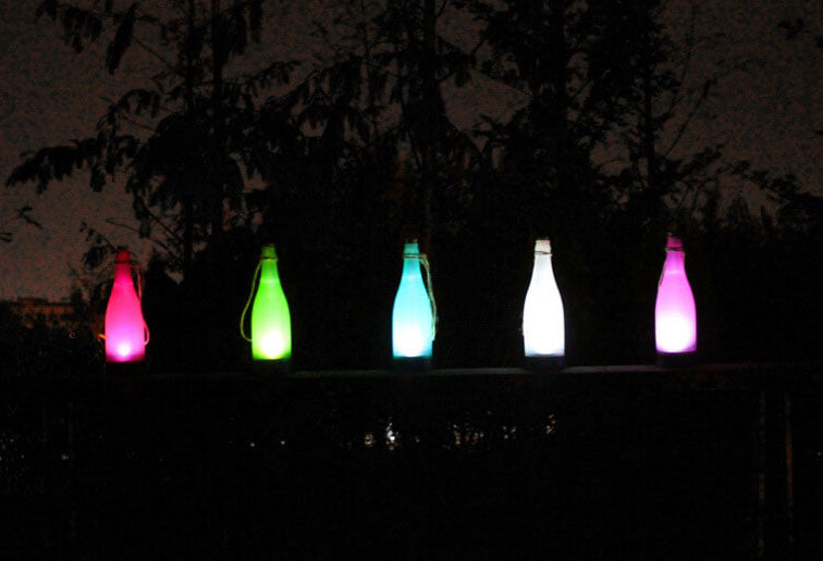 Junips | 5 Piece Solar Wine Bottle Light Outdoor Decoration Plastic LED Hanging Light
