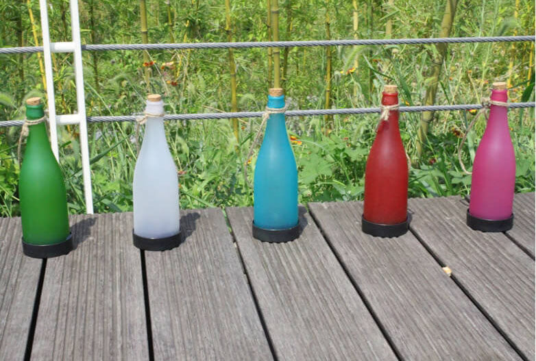 Junips | 5 Piece Solar Wine Bottle Light Outdoor Decoration Plastic LED Hanging Light