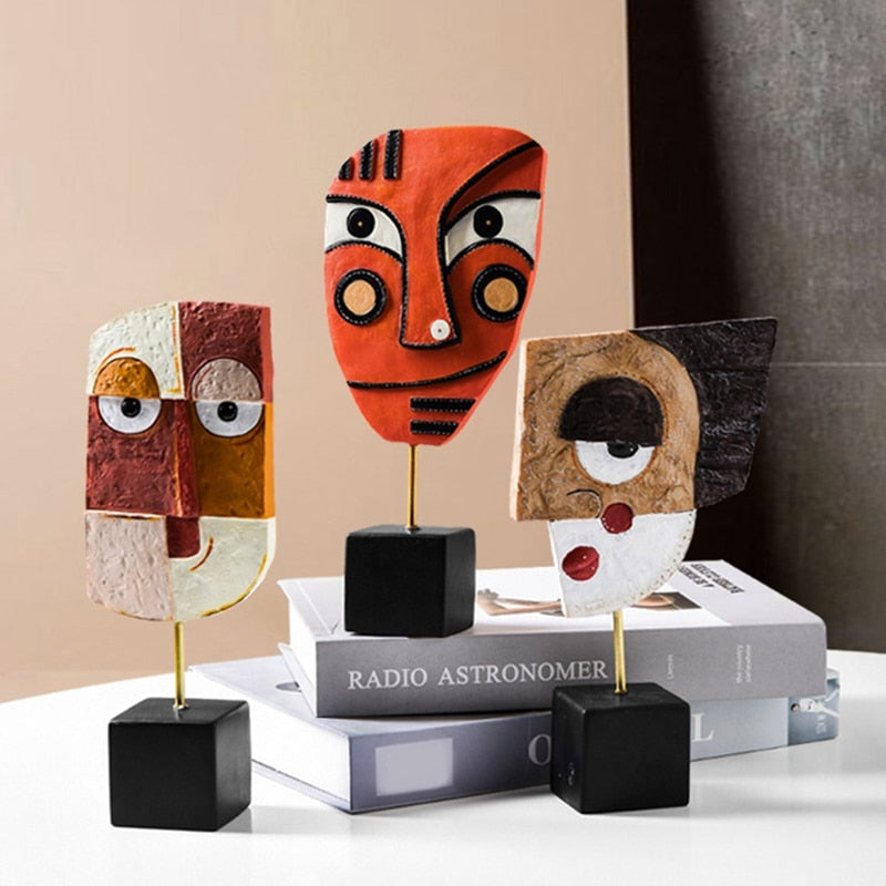 Junips | Abstract Pop Art Face Home Sculpture