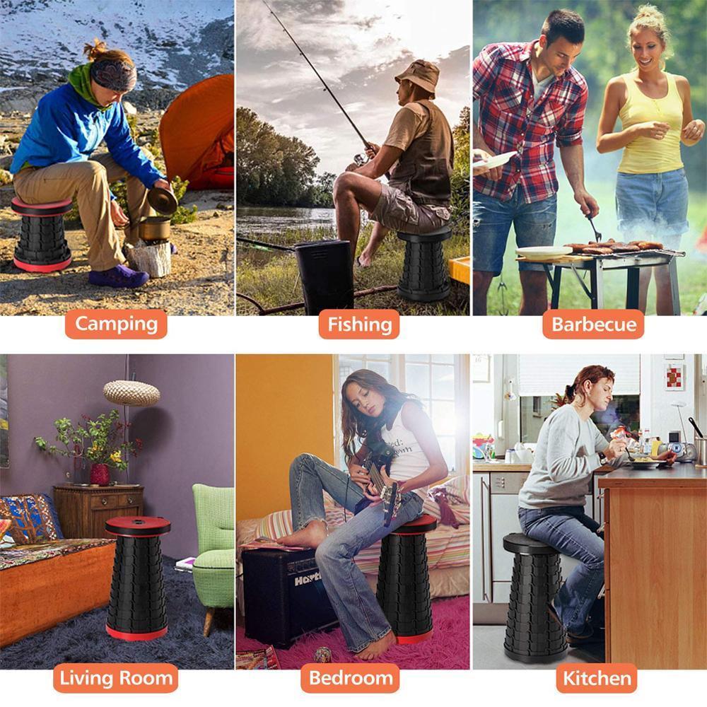 Junips | Improved retractable folding stool