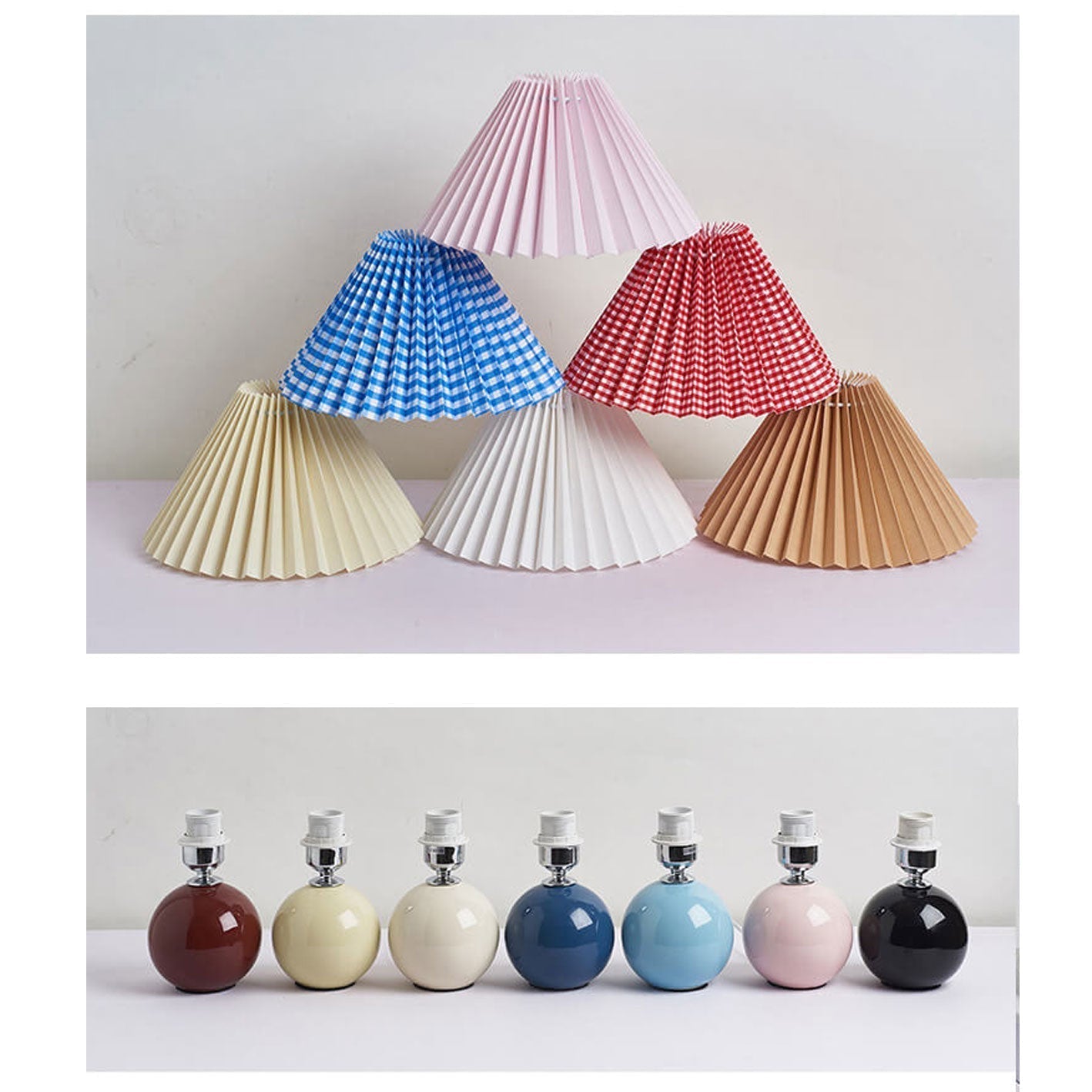 Junips | Nordic minimalist 1-light table lamp made of ceramic with pleats