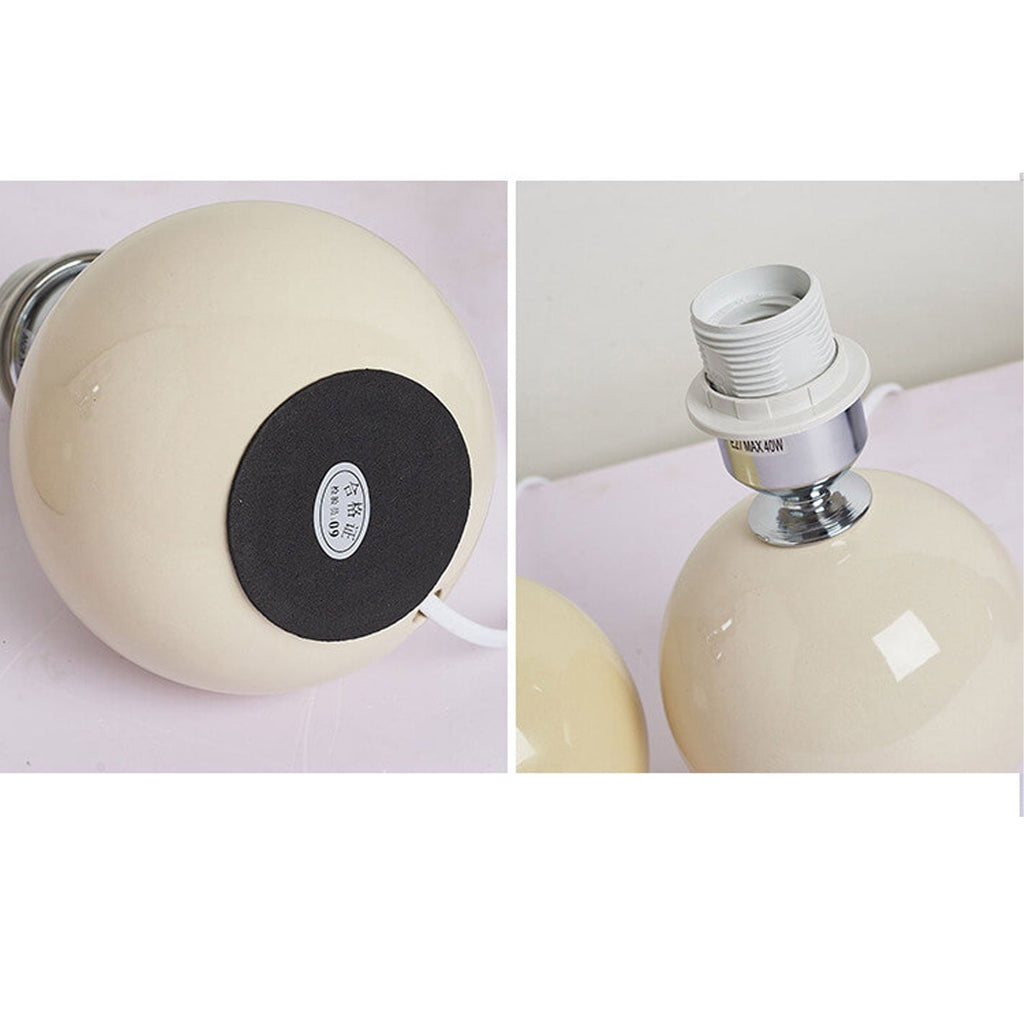 Junips | Nordic minimalist 1-light table lamp made of ceramic with pleats