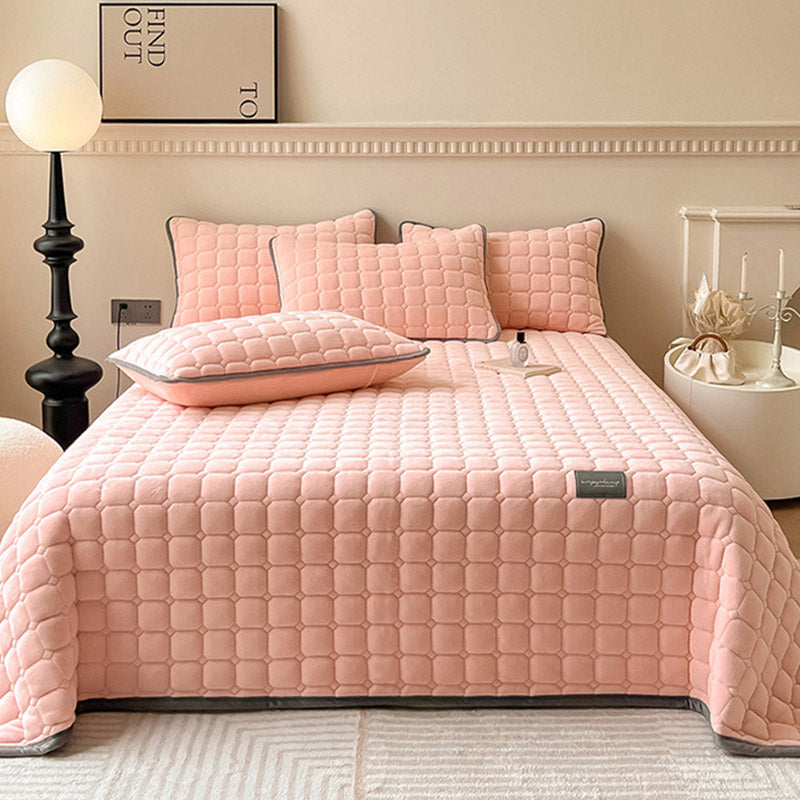 Junips | Modern Soft Throw Blanket with Square Texture – Stylish Fluffy Bed & Sofa Cover
