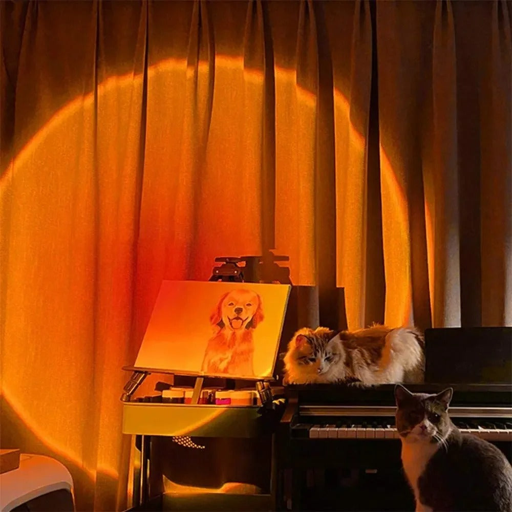 Junips | l Stylish Retro Table Lamp with Sunset