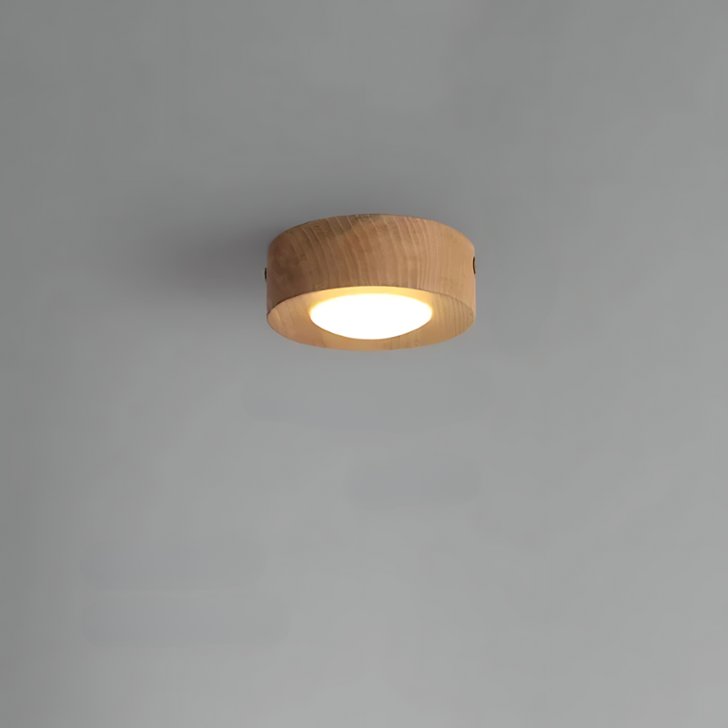 Junips | | Walnut ceiling lamp with LED spotlight