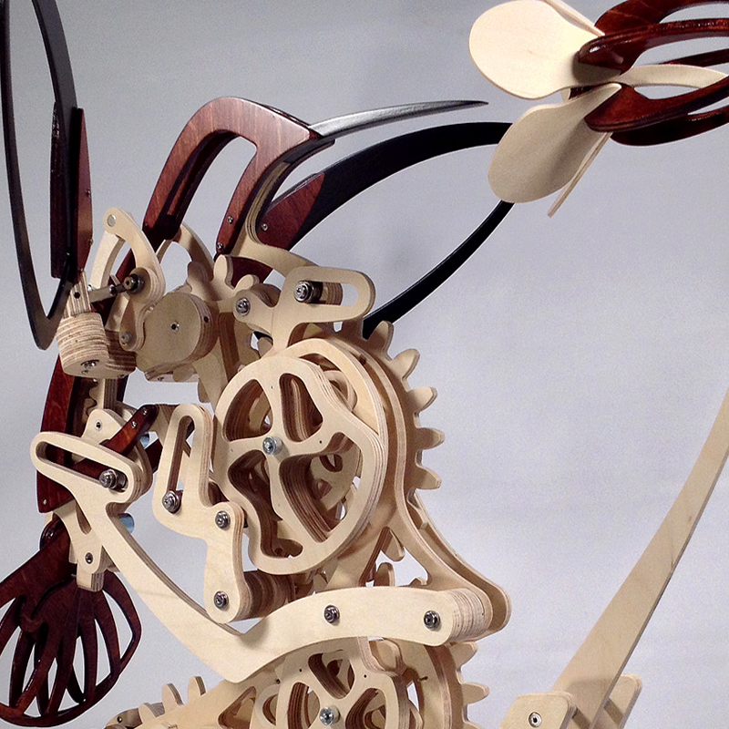 Junips | Wood Kinetic Hummingbird Sculpture