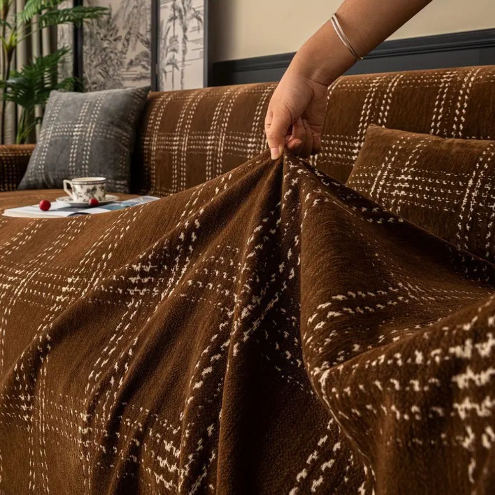 Junips | Chesterfield Plaid Sofa Cover
