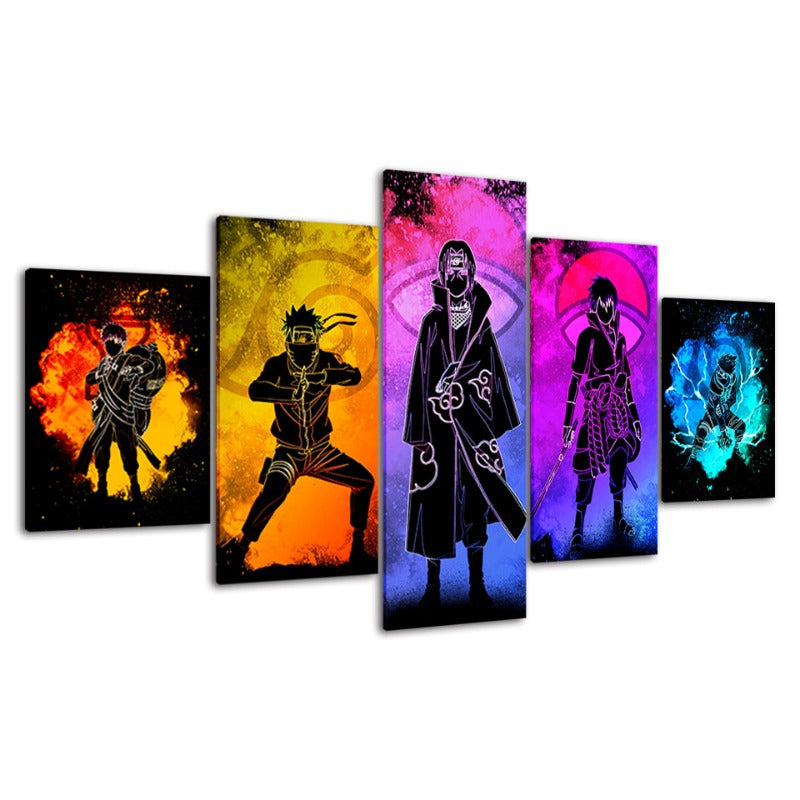 Junips | 5 piece Naruto Anime - canvas wall art painting
