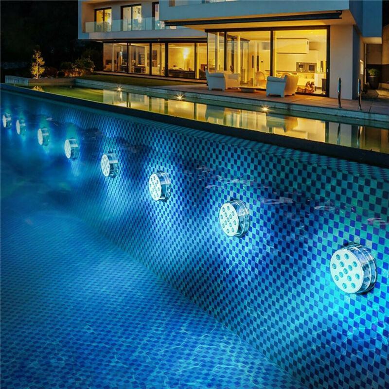 Junips | Waterproof Submersible LED Lamp | IP68 Ingress Protection | Magnetic & Suction Cup Mounting | RF Remote Control (15m Range) | 13 High-Lumen RGB Beads | 360° Illumination for Pools & Aquariums