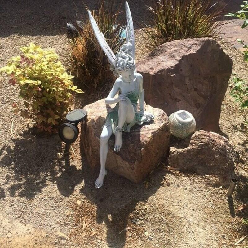 Junips | Sitting Elf Sculpture | Garden Decor
