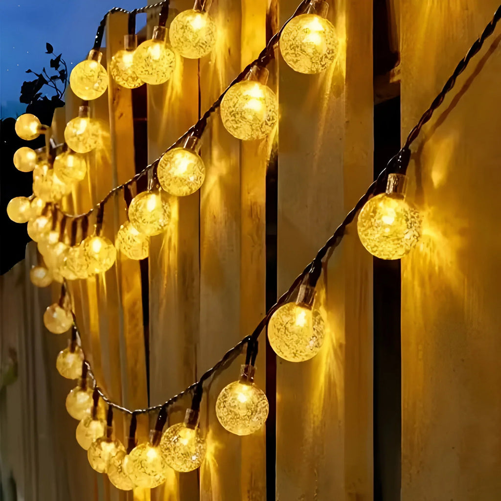 LumeGlobe – Solar Crackled Glass Garden Lights