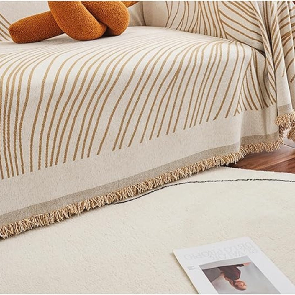 Junips | Calista Wave Chenille Sofa Cover