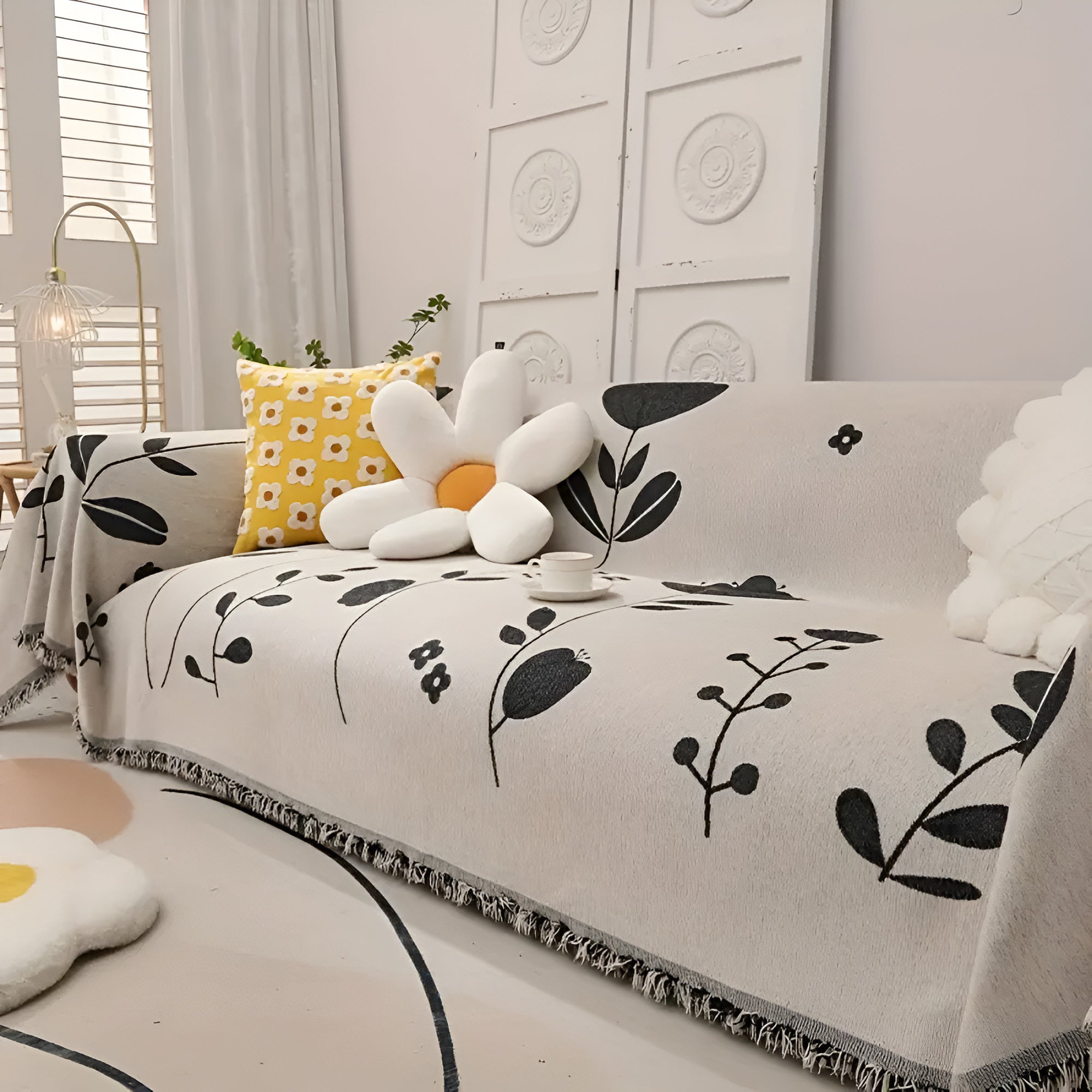 Junips | Modern Bloom Reversible Sofa Cover