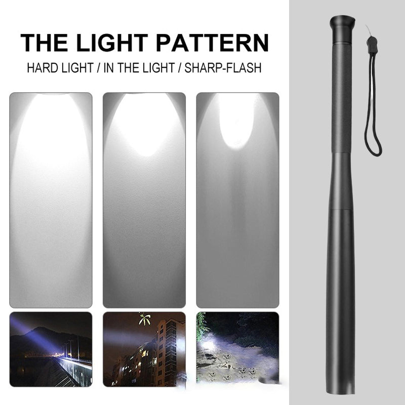 Junips | Baseball Bat Shaped LED Flashlight | Aluminum Alloy, 3 Lighting Modes | Emergency & Utility Use