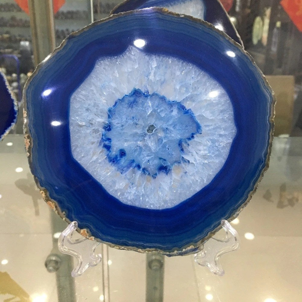 Junips | Blue Agate Crystal Disc