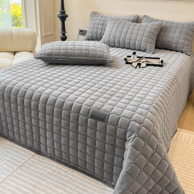 Junips | Modern Soft Throw Blanket with Square Texture – Stylish Fluffy Bed & Sofa Cover