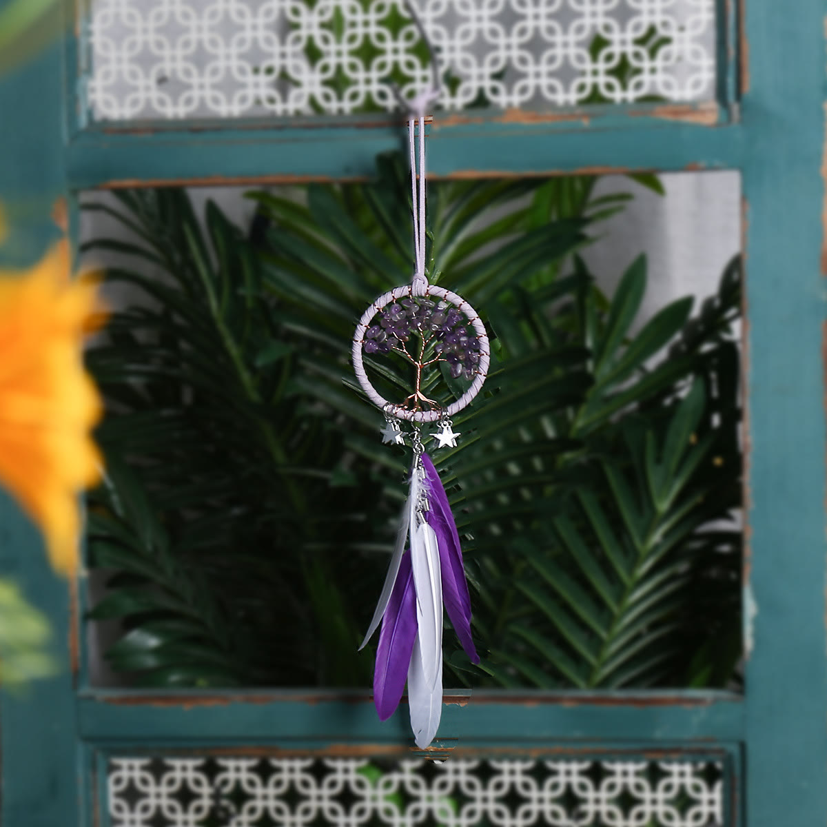 Junips | Frendorf Tree of Life Gemstone Dreamcatcher Hanging Jewelry