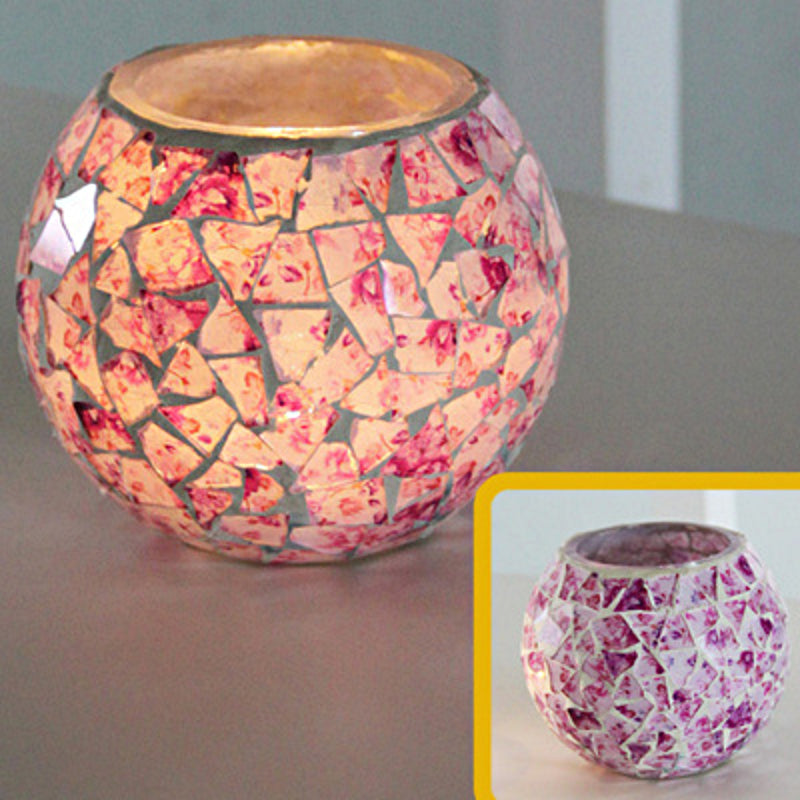 Junips | European Retro Glass Mosaic Tealight Holder