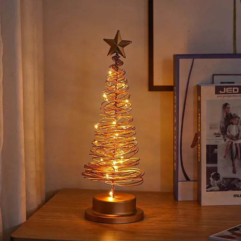 Junips | Spiral LED Light Christmas Tree Decoration Night Light Ornaments