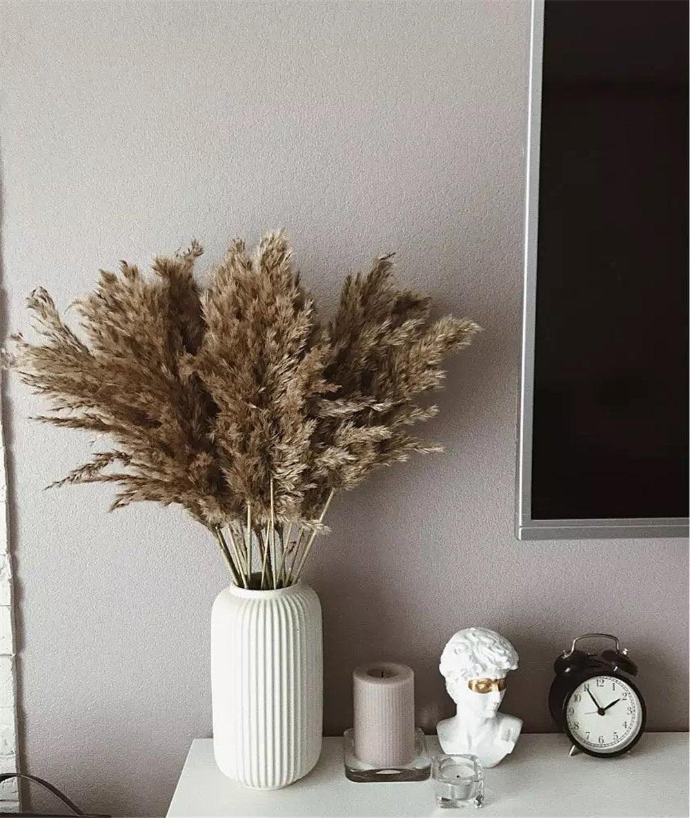 Junips | 60 cm natural, real, brown-beige dried pampas grass bouquet │ fluffy feather for modern boho home decoration