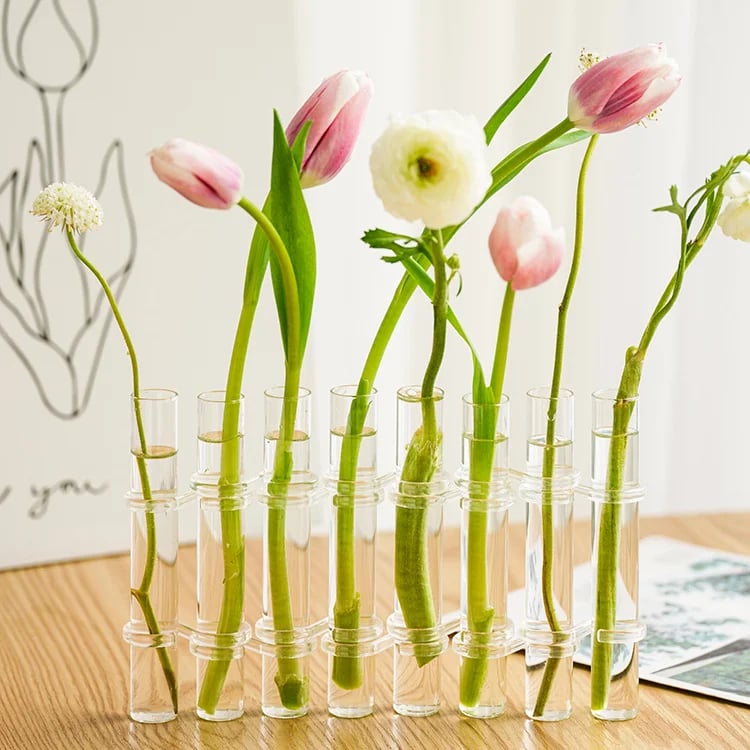 Junips | Flexible Flower Vases with Hinges | Modern Glass Tube Vase