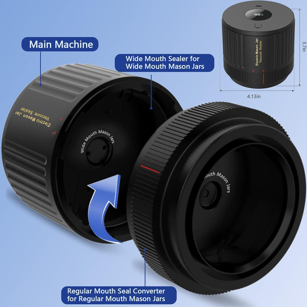 Junips | Electric Mason Jar Vacuum Sealer Set - Preserve Freshness Quickly!