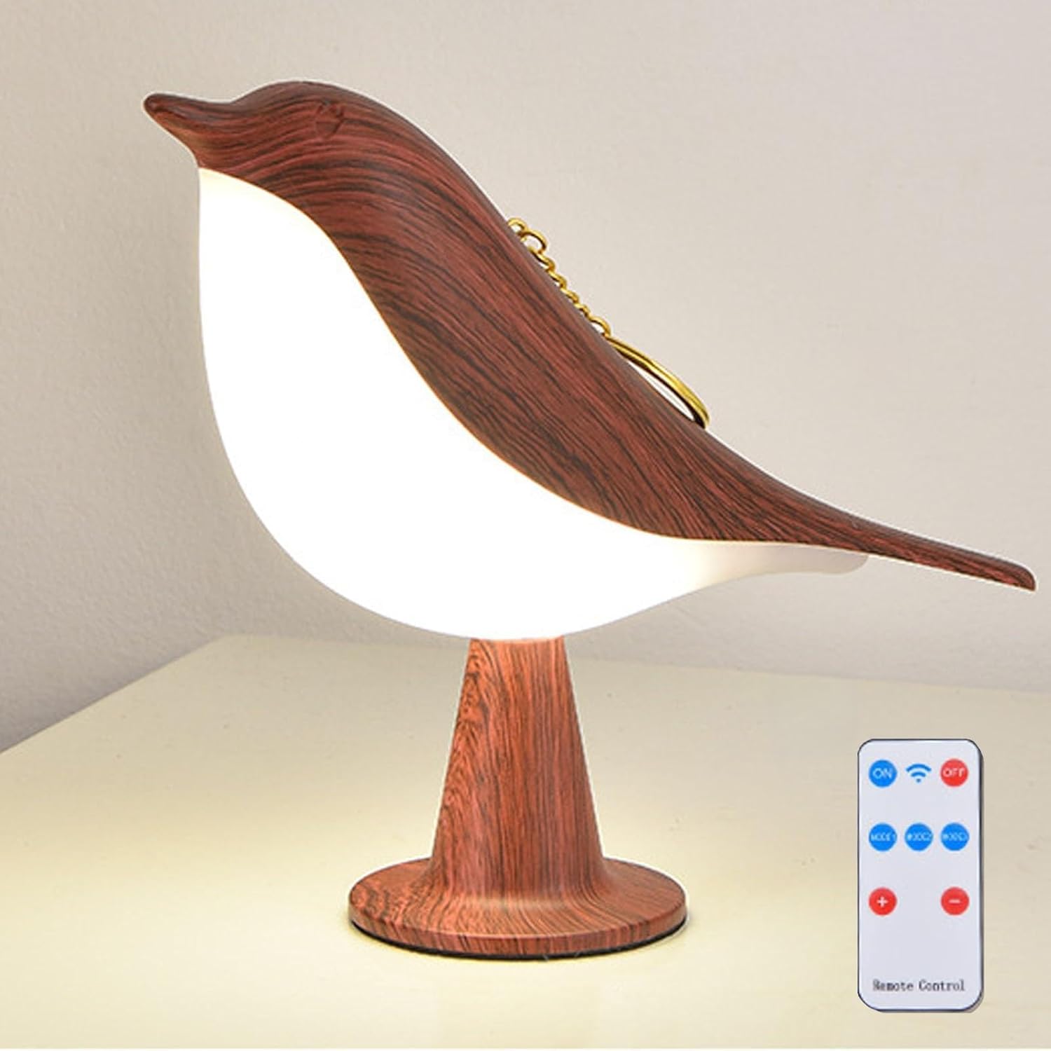 Junips | Modern Wood LED Table Lamp Bird Design