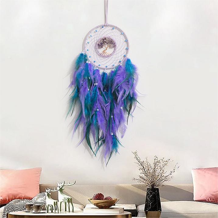 Junips | Frendorf Crystal Tree of Life Feather Glow Dreamcatcher