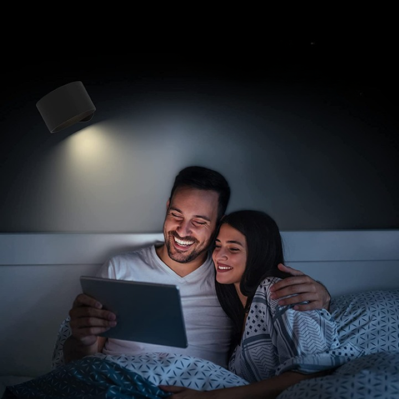 Junips | LED Wall Lights, Wall-mounted Lamps with Rechargeable Battery, 3 Color Temperatures & 3 Brightness Levels, 360° Rotatable Magnetic Ball, Wireless Wall Lights for Study, Reading, Nightstand