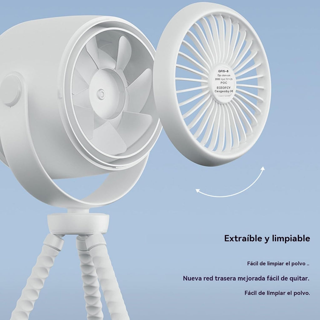 Junips | Rechargeable Clip-On Stroller Fan with Night Light 100 Speeds
