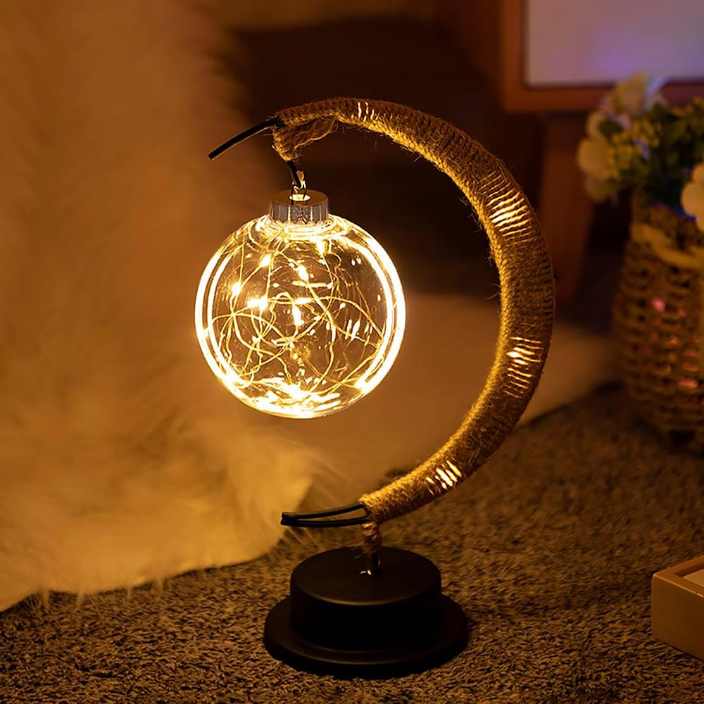 Junips | LED Lunar Lamp - Enchanted Moon Night Light for Bedroom, Nursery & Home Decor