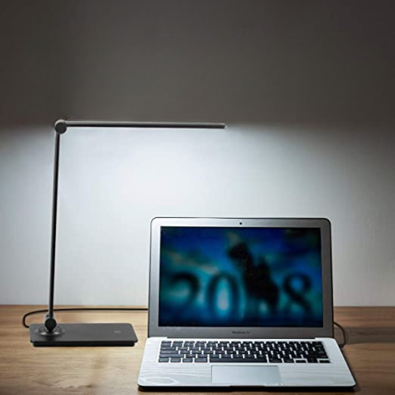 Junips | LED desk lamp, touch control desk lamp with 3 brightness levels, dimmable office lamp with adjustable arm, foldable table lamp for desk bedroom nightstand office