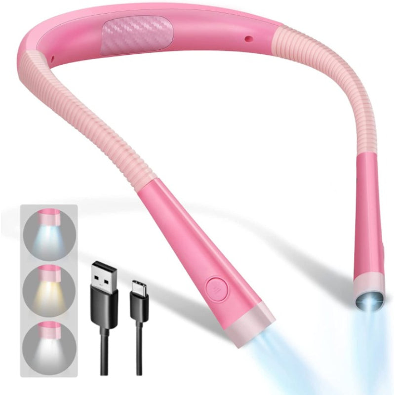 Junips | LED Neck Reading Lamp, Book Light for Reading in Bed, 3 Colors, 6 Brightness Levels, Flexible Arm, Rechargeable, Durable, Perfect for Reading, Knitting, Camping, Repairing