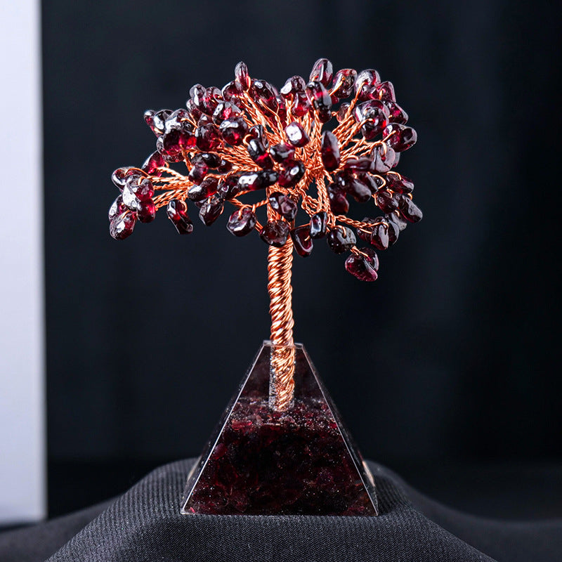 Junips | Natural Stone Gravel Pyramid Base Feng Shui Tree
