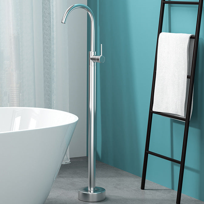 Junips | Modern Freestanding Bathtub Faucet Copper Floor Mounted Freestanding Bathtub Faucet