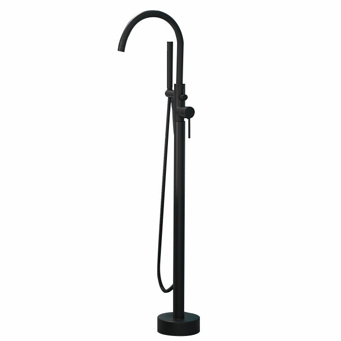 Junips | Modern Freestanding Bathtub Faucet Copper Floor Mounted Freestanding Bathtub Faucet
